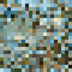 Colorful abstract mosaic background. Pixel effect. Camo and camouflage.