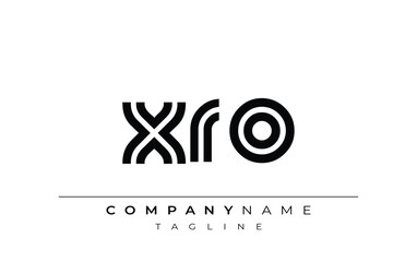 XRO Creative Unique Modern Letter Logo Design. Stylized logo featuring a unique letter design, presenting abstract minimalist aesthetics and modern appeal.