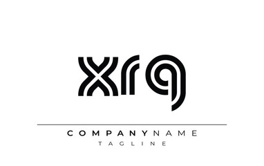 XRQ Creative Unique Modern Letter Logo Design. Stylized logo featuring a unique letter design, presenting abstract minimalist aesthetics and modern appeal.