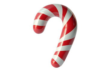 Fototapeta premium Festive Christmas Candy Cane Sweet Treat Red and White Stripes Holiday Decoration on a Black Background