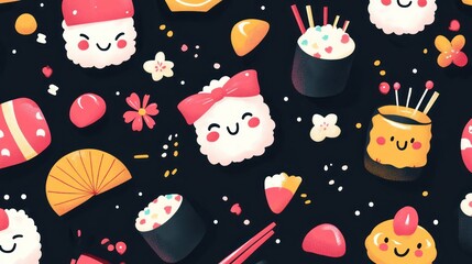 Cute sushi pattern