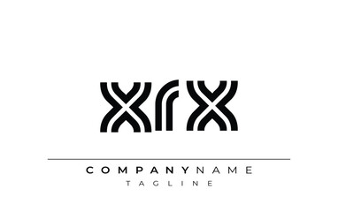 XRX Creative Unique Modern Letter Logo Design. Stylized logo featuring a unique letter design, presenting abstract minimalist aesthetics and modern appeal.