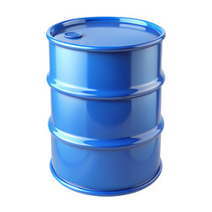 Blue Oil Barrel 3D Icon Rendering Isolated on White Background