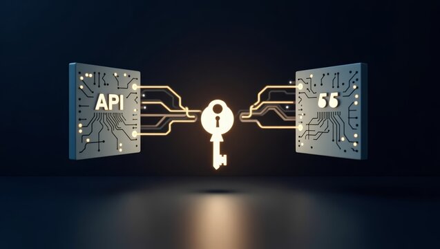 Digital key between systems – ideal for API security, integration visuals and platform access