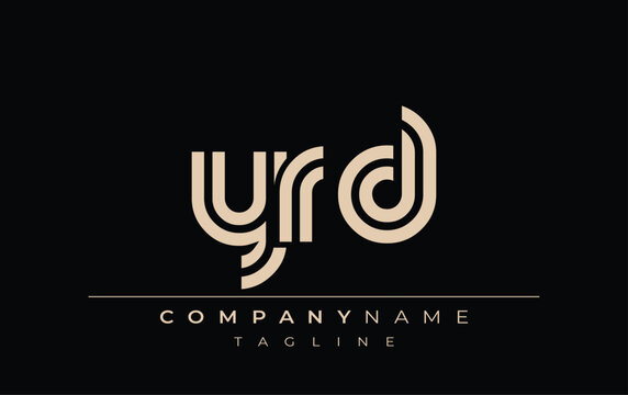 YRD Creative Unique Modern Letter Logo Design. Stylized logo featuring a unique letter design, presenting abstract minimalist aesthetics and modern appeal.