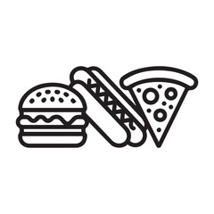fast food hamburger and soda icon vector illustration graphic design in black and white