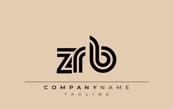 ZRB Creative Unique Modern Letter Logo Design. Stylized logo featuring a unique letter design, presenting abstract minimalist aesthetics and modern appeal.