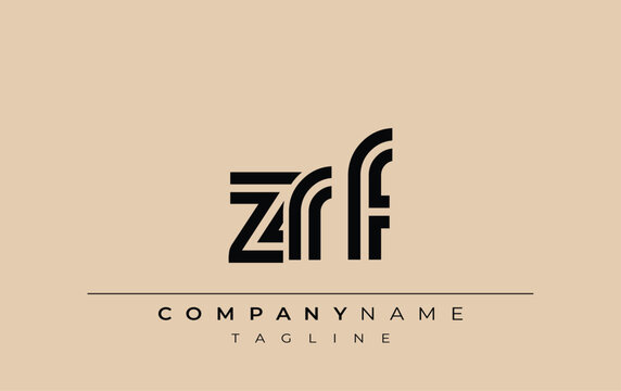 ZRF Creative Unique Modern Letter Logo Design. Stylized logo featuring a unique letter design, presenting abstract minimalist aesthetics and modern appeal.