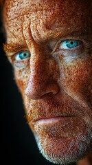 Close-up portrait, intense gaze