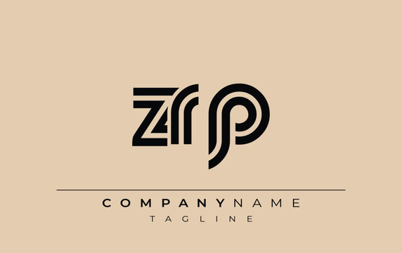 ZRP Creative Unique Modern Letter Logo Design. Stylized logo featuring a unique letter design, presenting abstract minimalist aesthetics and modern appeal.