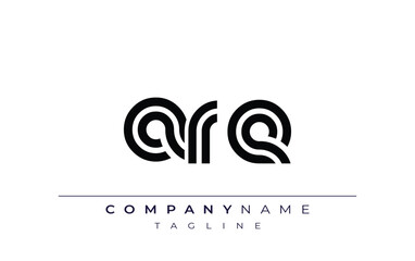 ARE Creative Unique Modern Letter Logo Design. Stylized logo featuring a unique letter design, presenting abstract minimalist aesthetics and modern appeal.