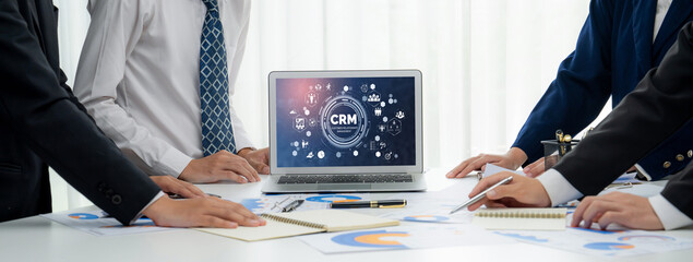 Customer relationship management system on brisk computer for CRM business and enterprise
