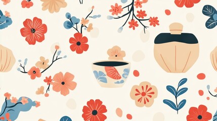 Floral and Decorative Pattern