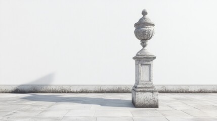 Ornate stone urn on a pedestal