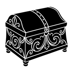 Decorative Chest silhouette vector