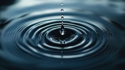 Water ripples from a drop