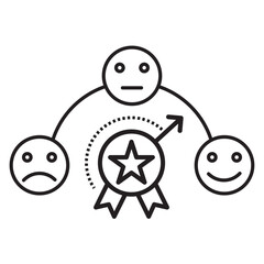 Customer Effort Score (CES) icon vector