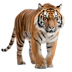 Fototapeta premium Bengal tiger isolated on transparent background