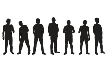silhouette of boys standing boys standing