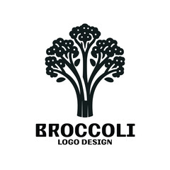 Obraz premium Broccoli Vector Logo Design