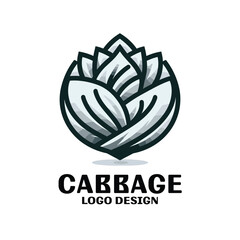 Fototapeta premium Cabbage Vector Logo Design