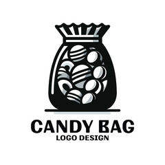 Candy Bag Vector Logo Design