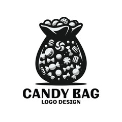 Candy Bag Vector Logo Design