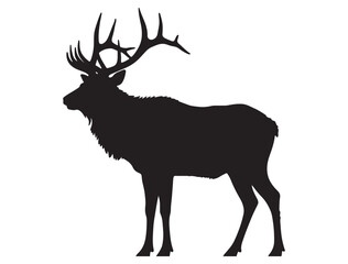 ELK SILHOUETTE WHITE BACKGROUND