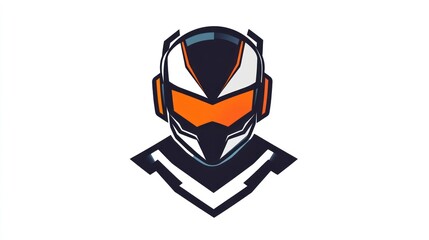 Naklejka premium Futuristic robot head design (3)