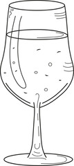 Hand drawn doodle-style vector illustration featuring popular alcoholic cocktails such as Mojito, Margarita, Daiquiri, Tequila, Wine, and Cosmopolitan. Perfect for menu designs, party invitations