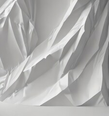 Obraz premium Deep creases, sharp folds, textured white paper , texture, detail