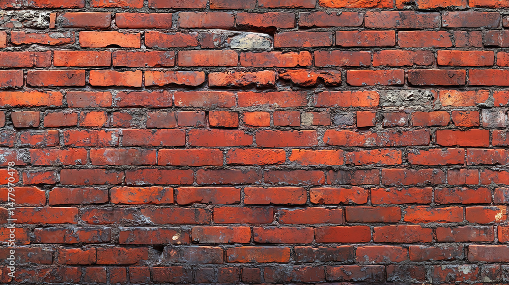 Poster stock photo of red brick wall texture background old brickwork pattern architecture design material 