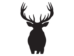 ELK SILHOUETTE WHITE BACKGROUND