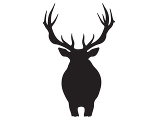 ELK SILHOUETTE WHITE BACKGROUND