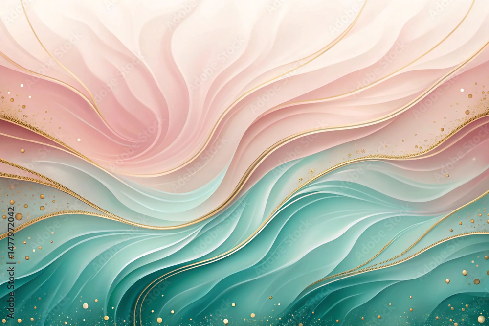 Poster abstract background with waves