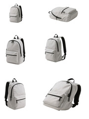 Fototapeta premium Set of casual urban backpack, transparent background