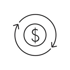 Obraz premium Bank, payment, money and finances line icon