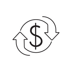 Bank, payment, money and finances line icon