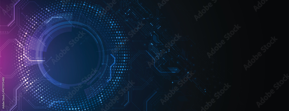 Poster abstract circuit technology concept background