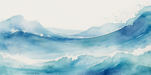 Sea water ocean wave vector background. Blue water ocean sea wave seamless background.	