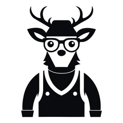 Stylish Deer in Formal Wear, a Fun Illustration