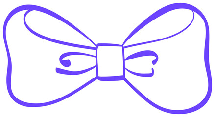 Cartoon Ribbon Bow Graphic in Purple sticker