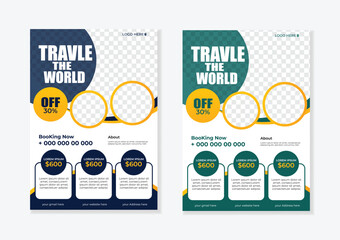 Adventure Travel Flyer Template for Tour Promotions.