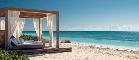 Obraz premium Beachside gazebo relaxation