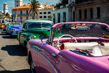 Vintage classic American car in Havana, Cuba