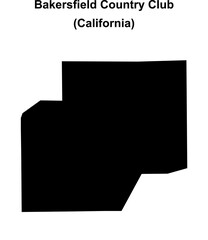 Bakersfield Country Club (California) blank outline map