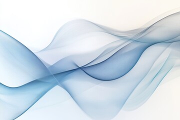 Fototapeta premium Abstract blue flowing wave isolated on white background