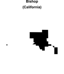 Fototapeta premium Bishop (California) blank outline map