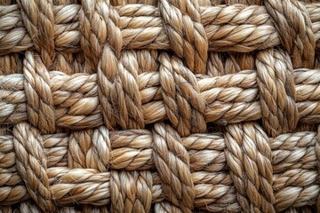 Close-up view of a woven rope texture.