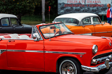 Vintage classic American car in Havana, Cuba